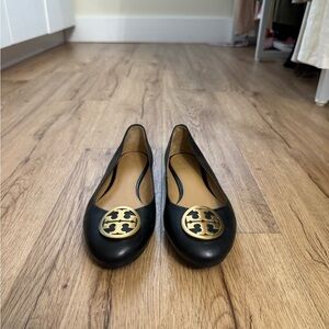 Tory Burch Ballet Flats Black & Gold
